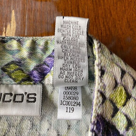 Chico's Snakeskin Moto Women's Metallic Iridescent Zip Up Jacket Size 2/L/12 - Picture 4 of 4